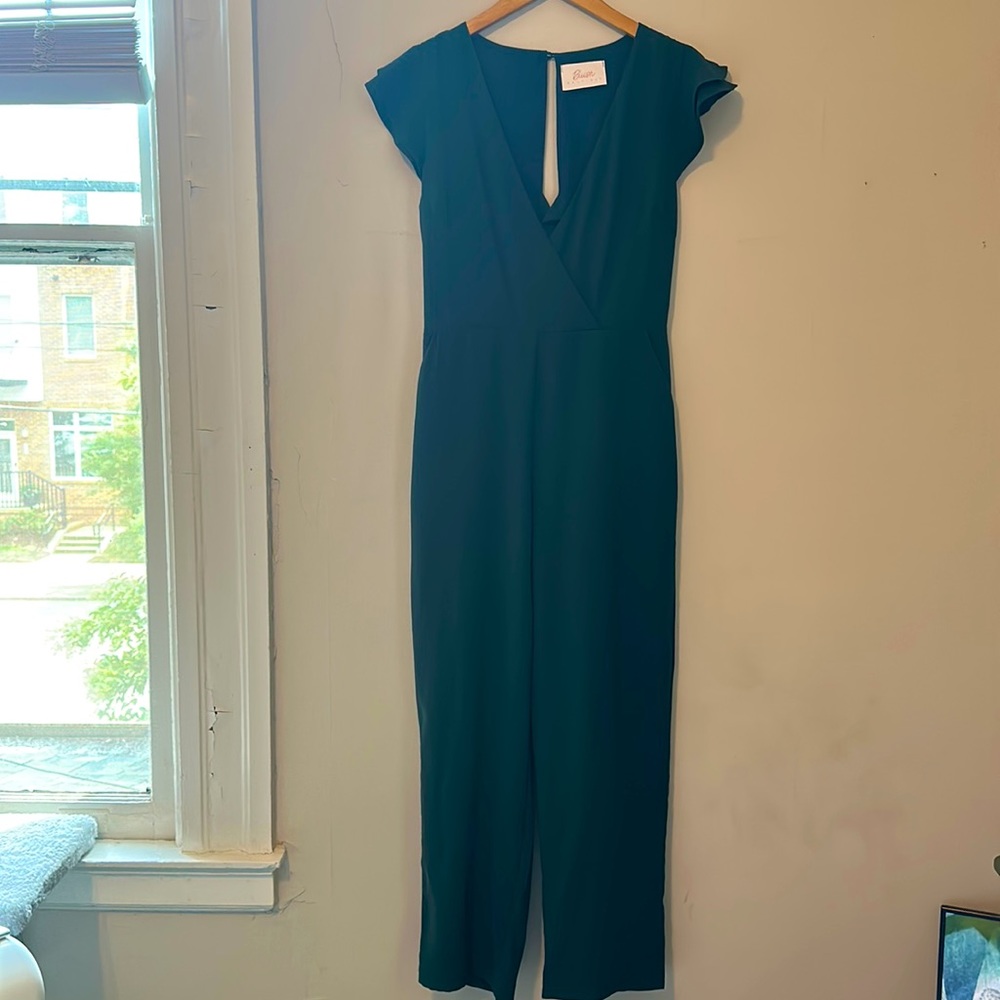 Deep green jumpsuit. Worn once.